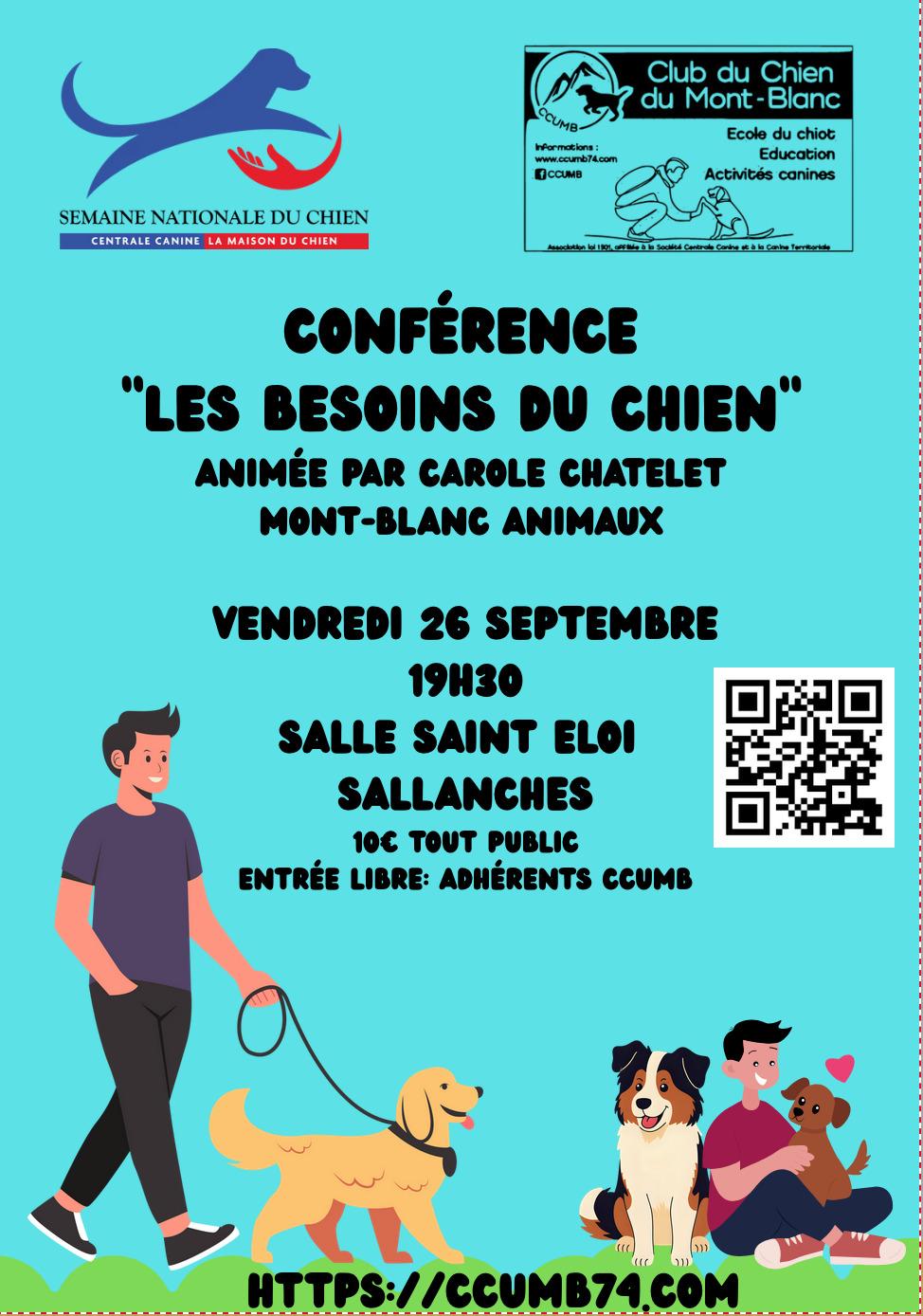 Affiche conf les besoins du chien ccumb